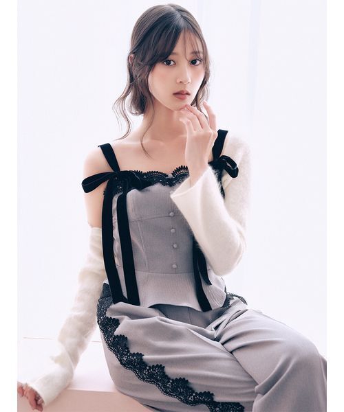 SNIDEL(スナイデル)の「【セットアップ対応】シンプルタックレーストリムパンツ(その他パンツ・レディース・チェック/ネイビー/グレー・0/1)」の15枚目の写真