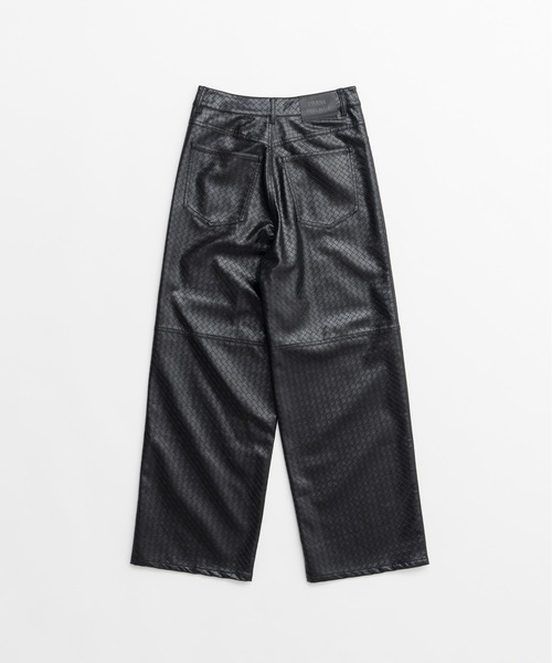 PRANK PROJECT(プランクプロジェクト)の「【2026Autumn Pre-Order】シンセテイックメッシュレザーストレートパンツ / Synthetic Mesh Leather Straight Pants(その他パンツ・レディース・マルチ・38/36/34)」の15枚目の写真