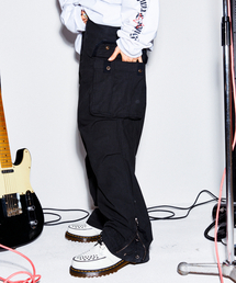Lightweight Coated Cargo Pants Black
