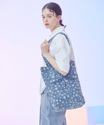 デニムプリントスターエコバッグ
