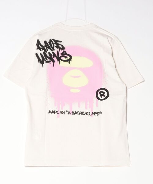 AAPE BY A BATHING APE(エーエイプバイアベイシングエイプ)の「AAPE MAIN TEE(Tシャツ/カットソー・メンズ・アイボリー/ネイビー・MEDIUM/SMALL/LARGE/X-LARGE)」の9枚目の写真