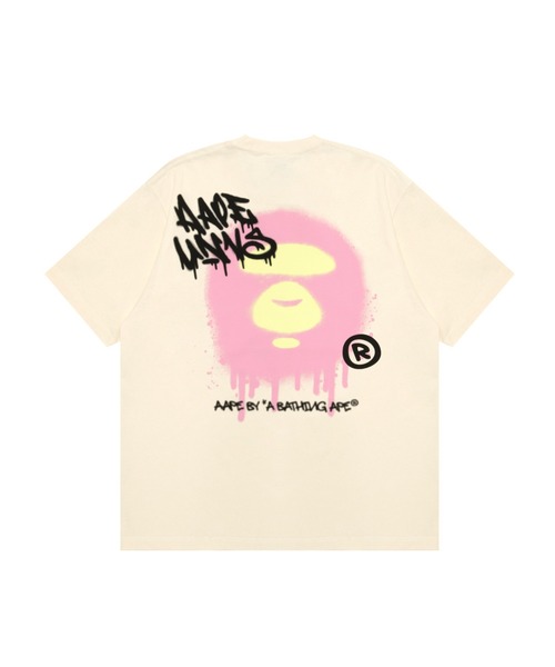AAPE BY A BATHING APE(エーエイプバイアベイシングエイプ)の「AAPE MAIN TEE(Tシャツ/カットソー・メンズ・アイボリー/ネイビー・MEDIUM/SMALL/LARGE/X-LARGE)」の1枚目の写真