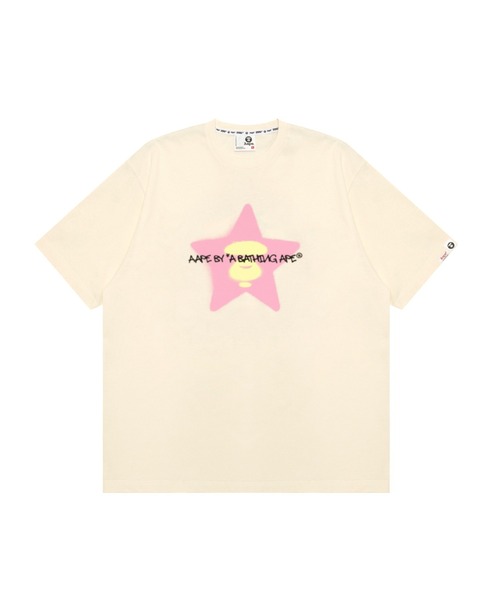 AAPE BY A BATHING APE(エーエイプバイアベイシングエイプ)の「AAPE MAIN TEE(Tシャツ/カットソー・メンズ・アイボリー/ネイビー・MEDIUM/SMALL/LARGE/X-LARGE)」の3枚目の写真