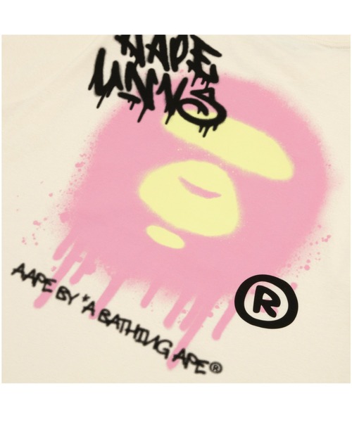 AAPE BY A BATHING APE(エーエイプバイアベイシングエイプ)の「AAPE MAIN TEE(Tシャツ/カットソー・メンズ・アイボリー/ネイビー・MEDIUM/SMALL/LARGE/X-LARGE)」の5枚目の写真