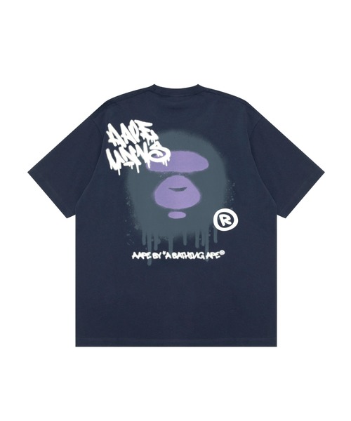 AAPE BY A BATHING APE(エーエイプバイアベイシングエイプ)の「AAPE MAIN TEE(Tシャツ/カットソー・メンズ・アイボリー/ネイビー・MEDIUM/SMALL/LARGE/X-LARGE)」の6枚目の写真
