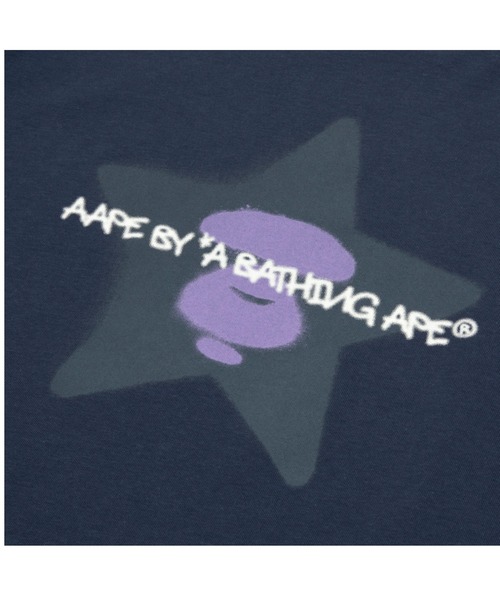 AAPE BY A BATHING APE(エーエイプバイアベイシングエイプ)の「AAPE MAIN TEE(Tシャツ/カットソー・メンズ・アイボリー/ネイビー・MEDIUM/SMALL/LARGE/X-LARGE)」の7枚目の写真
