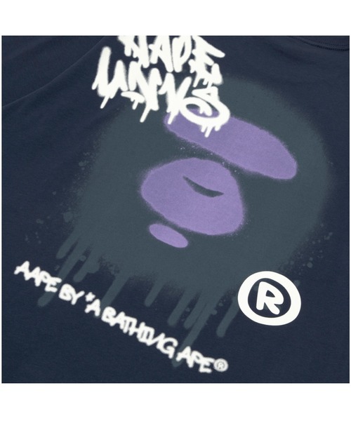AAPE BY A BATHING APE(エーエイプバイアベイシングエイプ)の「AAPE MAIN TEE(Tシャツ/カットソー・メンズ・アイボリー/ネイビー・MEDIUM/SMALL/LARGE/X-LARGE)」の8枚目の写真
