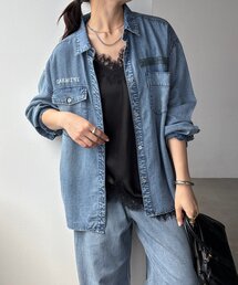 ミリタリーセルロースデニムシャツ