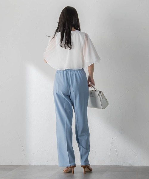 Viaggio Blu(ビアッジョブルー)の「トリコットシフォンカットソー(Tシャツ/カットソー・レディース・ベージュ・M)」の10枚目の写真