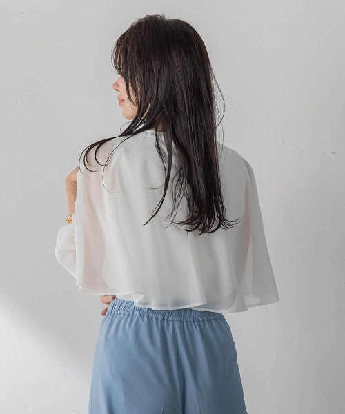 Viaggio Blu(ビアッジョブルー)の「トリコットシフォンカットソー(Tシャツ/カットソー・レディース・ベージュ・M)」の5枚目の写真