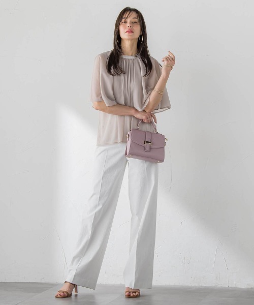 Viaggio Blu(ビアッジョブルー)の「トリコットシフォンカットソー(Tシャツ/カットソー・レディース・ベージュ・M)」の16枚目の写真