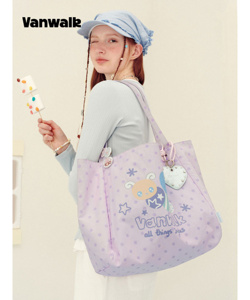 VANWALK（バンウォーク）の「Clover Tote Bag [Dot Lavender]（ショルダーバッグ・レディース・ラベンダー・FREE）」の2枚目の写真
