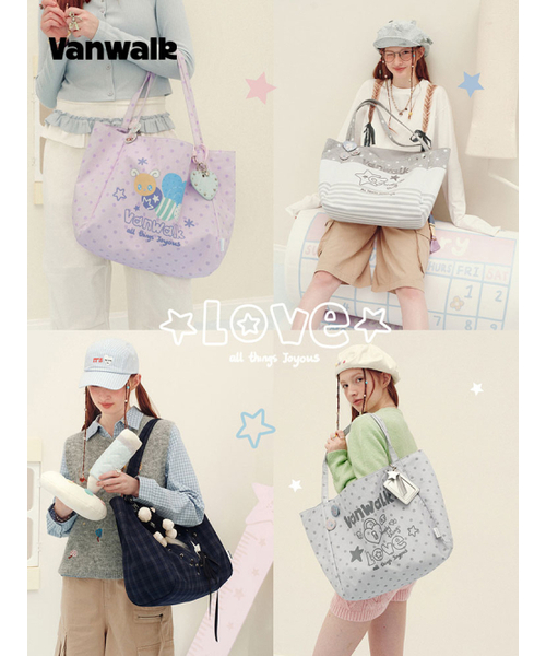 VANWALK（バンウォーク）の「Clover Tote Bag [Dot Lavender]（ショルダーバッグ・レディース・ラベンダー・FREE）」の4枚目の写真