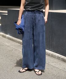 追加 キュプラステッチワークドロストパンツ