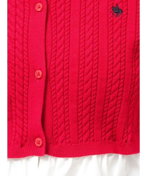 LAGUNAMOON(ラグナムーン)の「【POLO BCSコラボ】バルーンケーブルニットカーディガン(カーディガン/ボレロ・レディース・チャコールグレー/ブラウン/その他1/レッド/ネイビー・FREE)」の14枚目の写真