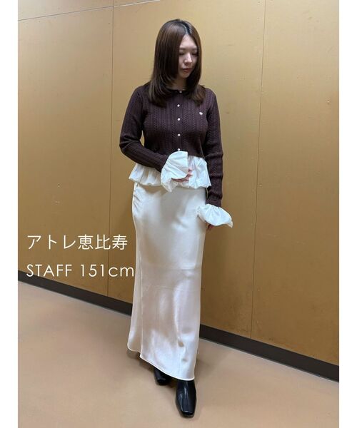POLO BCS(ポロ ビーシーエス)の「【POLO BCSコラボ】バルーンケーブルニットカーディガン【秋服】(カーディガン/ボレロ・レディース・チャコールグレー/ブラウン/その他1/レッド/ネイビー・FREE)」の22枚目の写真