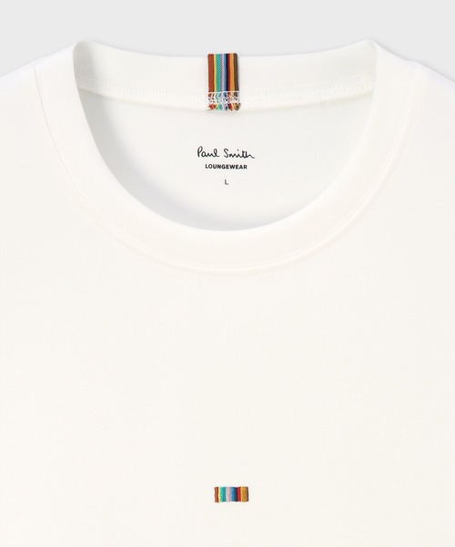 Paul Smith(ポールスミス)の「【ラウンジウェアー】“Signature Stripe” クルーネックTシャツ【853416 7393A】(Tシャツ/カットソー・メンズ・ホワイト/ブラック・LARGE/MEDIUM)」の3枚目の写真
