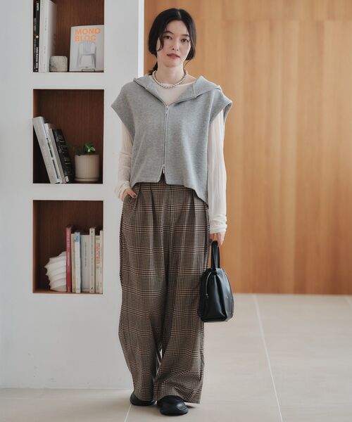 Green Parks(グリーンパークス)の「シーンレスパンツ(チェック)(その他パンツ・レディース・その他9/チェック・M/L)」の5枚目の写真