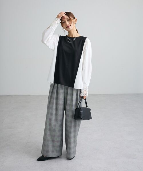 Green Parks(グリーンパークス)の「シーンレスパンツ(チェック)(その他パンツ・レディース・その他9/チェック・M/L)」の12枚目の写真