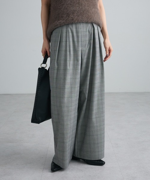 Green Parks(グリーンパークス)の「シーンレスパンツ(チェック)(その他パンツ・レディース・その他9/チェック・M/L)」の2枚目の写真