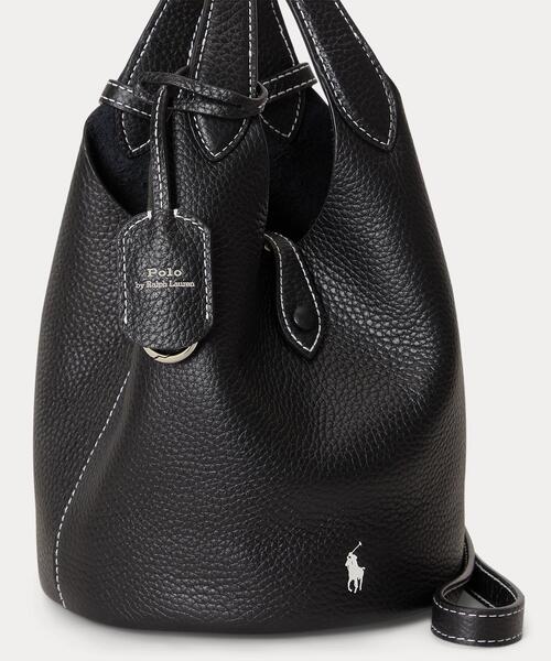 POLO RALPH LAUREN(ポロ ラルフ ローレン)の「Polo Play レザー スモール トート & クロスボディ(トートバッグ・レディース・ブラック系1・ONE)」の7枚目の写真