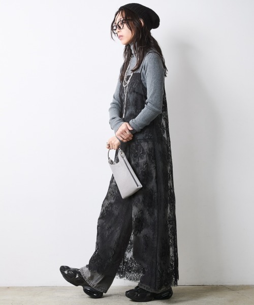 CHIC STYLE(シックスタイル)の「レースキャミソールワンピース<大きいサイズ有>シックスタイル(ワンピース・レディース・モカ/ブラック・3L/LL/L/M/5L/4L)」の10枚目の写真