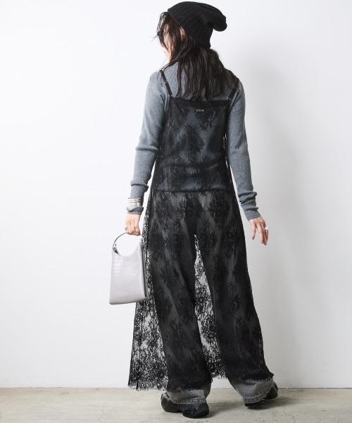 CHIC STYLE(シックスタイル)の「レースキャミソールワンピース<大きいサイズ有>シックスタイル(ワンピース・レディース・モカ/ブラック・3L/LL/L/M/5L/4L)」の11枚目の写真