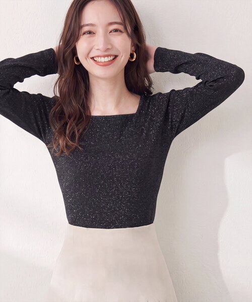 natural couture(ナチュラルクチュール)の「前後2WAYプルオーバー(Tシャツ/カットソー・レディース・シルバー/ブラック/グレイッシュベージュ・FREE)」の10枚目の写真