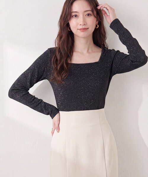 natural couture(ナチュラルクチュール)の「前後2WAYプルオーバー(Tシャツ/カットソー・レディース・シルバー/ブラック/グレイッシュベージュ・FREE)」の11枚目の写真