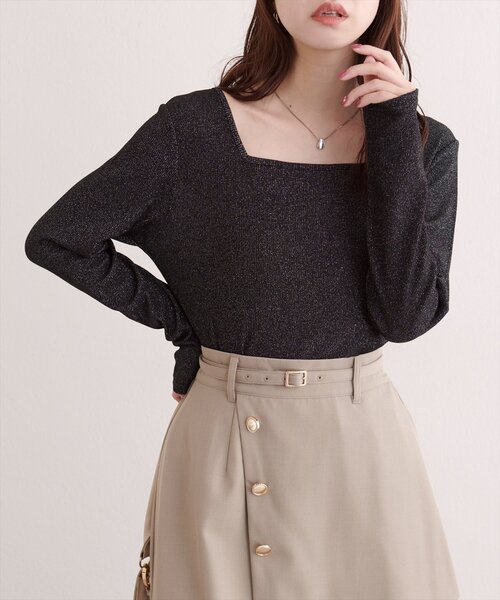 natural couture(ナチュラルクチュール)の「前後2WAYプルオーバー(Tシャツ/カットソー・レディース・シルバー/ブラック/グレイッシュベージュ・FREE)」の13枚目の写真