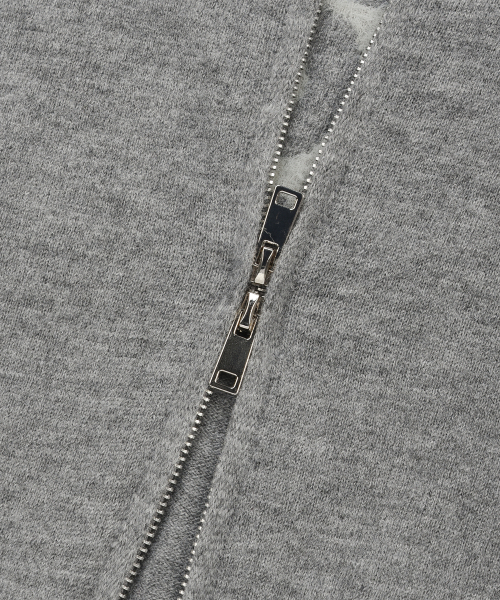 LMR（エルエムアール）の「ヘアリーレタリングトラッククロップニットジップアップGREY（ニット/セーター・レディース・チャコールグレー・FREE）」の18枚目の写真