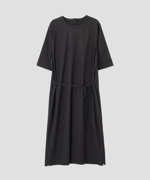 MARGARET HOWELL(マーガレットハウエル)の「FLUID COTTON BLEND(ワンピース・レディース・ブラック/グリーン・1/2)」の4枚目の写真