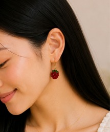 Malina ラズベリーモチーフ ピアス