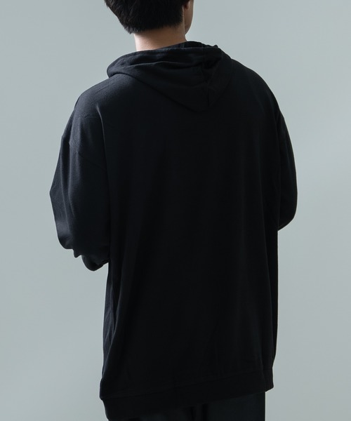 Crownor(クラウノアー)の「ワイドスリーブ ビッグパーカー(パーカー・メンズ・グレー/ブラック/ネイビー/ワイン/モカ・MEDIUM/LARGE)」の8枚目の写真