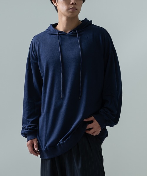 Crownor(クラウノアー)の「ワイドスリーブ ビッグパーカー(パーカー・メンズ・グレー/ブラック/ネイビー/ワイン/モカ・MEDIUM/LARGE)」の18枚目の写真