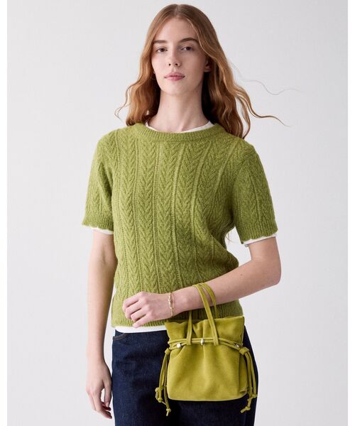 kate spade new york（ケイトスペード ニューヨーク）の「リオ スエード ミニ トート バッグ（ショルダーバッグ・レディース・グリーン・ONESIZE）」の7枚目の写真