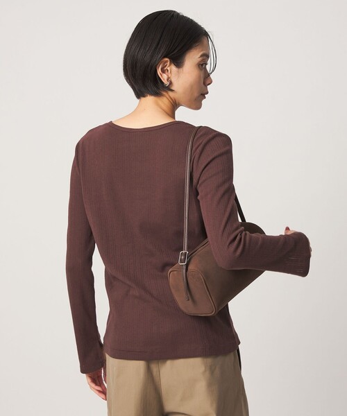 Healthknit（ヘルスニット）の「【別注】＜Healthknit＞レイヤード プルオーバーカットソー（Tシャツ/カットソー・レディース・オフホワイト/ダークブラウン/パープル・FREE）」の17枚目の写真