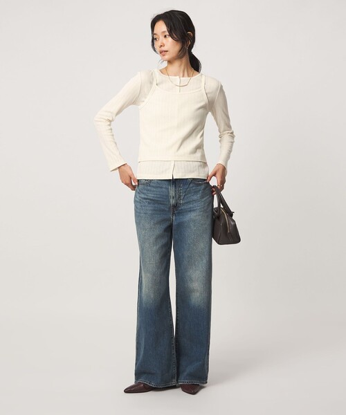 Healthknit（ヘルスニット）の「【別注】＜Healthknit＞レイヤード プルオーバーカットソー（Tシャツ/カットソー・レディース・オフホワイト/ダークブラウン/パープル・FREE）」の19枚目の写真