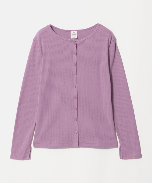 Healthknit（ヘルスニット）の「【別注】＜Healthknit＞レイヤード プルオーバーカットソー（Tシャツ/カットソー・レディース・オフホワイト/ダークブラウン/パープル・FREE）」の6枚目の写真