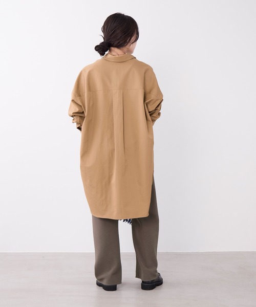 MICA&DEAL（マイカ＆ディール）の「チュニックビッグシャツ（シャツ/ブラウス・レディース・ブルー/ホワイト/キャメル・FREE）」の18枚目の写真