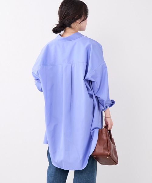 MICA&DEAL（マイカ＆ディール）の「チュニックビッグシャツ（シャツ/ブラウス・レディース・ブルー/ホワイト/キャメル・FREE）」の20枚目の写真