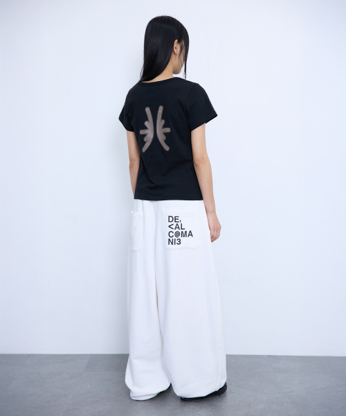 bounDary（バウンダリー）の「デカールコマニバックレタリングロングスウェットパンツ[ホワイト]（スウェットパンツ・レディース・その他・FREE）」の2枚目の写真