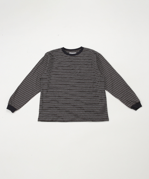 cabaret poval(キャバレーポバール)の「cabaret poval / キャバレーポバール COXON STRIPE LS TOP(Tシャツ/カットソー・メンズ・レッド/ブラック・LARGE/MEDIUM)」の1枚目の写真