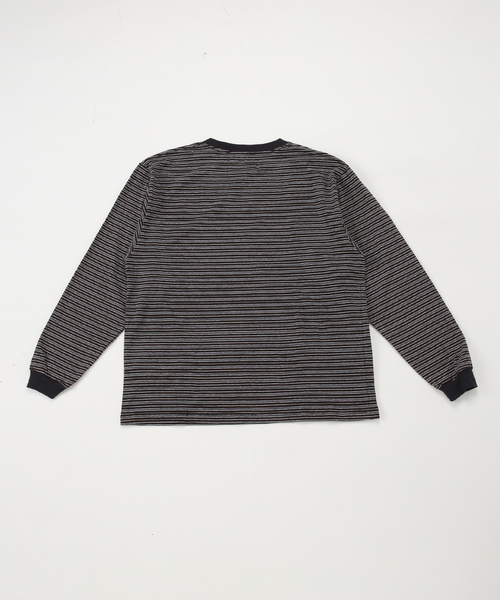 cabaret poval(キャバレーポバール)の「cabaret poval / キャバレーポバール COXON STRIPE LS TOP(Tシャツ/カットソー・メンズ・レッド/ブラック・LARGE/MEDIUM)」の3枚目の写真