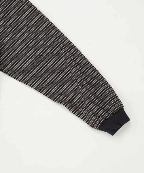cabaret poval(キャバレーポバール)の「cabaret poval / キャバレーポバール COXON STRIPE LS TOP(Tシャツ/カットソー・メンズ・レッド/ブラック・LARGE/MEDIUM)」の5枚目の写真