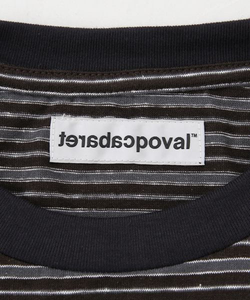 cabaret poval(キャバレーポバール)の「cabaret poval / キャバレーポバール COXON STRIPE LS TOP(Tシャツ/カットソー・メンズ・レッド/ブラック・LARGE/MEDIUM)」の7枚目の写真