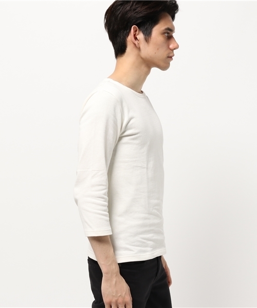 URBAN RESEARCH（アーバンリサーチ）の「UR バスクシャツ（Tシャツ/カットソー・メンズ・グレー/グレー系その他/ホワイト系その他/ブラック/ホワイト/キャメル・MEDIUM/LARGE/SMALL）」の7枚目の写真