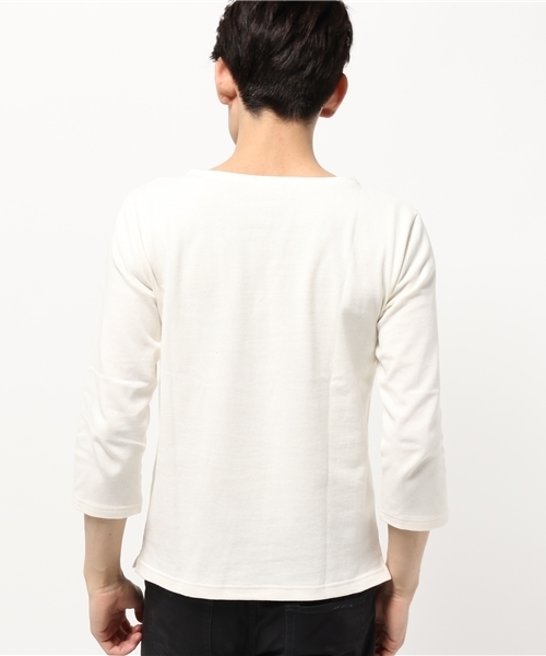 URBAN RESEARCH（アーバンリサーチ）の「UR バスクシャツ（Tシャツ/カットソー・メンズ・グレー/グレー系その他/ホワイト系その他/ブラック/ホワイト/キャメル・MEDIUM/LARGE/SMALL）」の8枚目の写真