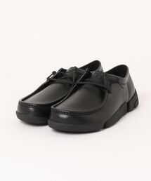 Clarks クラークス TRIGENIC2 LO【2WAY/ゴムシューレース/本革】メンズカジュアルシューズ モカシン ワラビー(トライジェニック2ロー) 26187356 ブラックレザー
