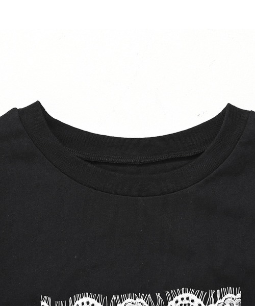 DAESE TOKYO(デセトウキョウ)の「レースロゴ刺繍ロンT(Tシャツ/カットソー・レディース・チャコールグレー/オフホワイト/ブラック・FREE)」の11枚目の写真
